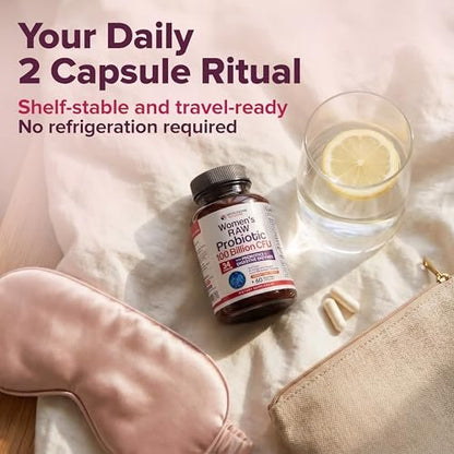 Wholesome Wellness Dr. Formulated Rohprobiotika für Frauen 100 Milliarden KBE Kapseln mit Präbiotika, Verdauungsenzymen, für Erwachsene, haltbares Nahrungsergänzungsmittel