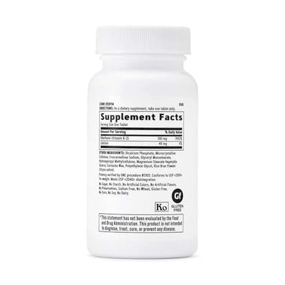 GNC Vitamin B2 100mg – Riboflavin für den Energiestoffwechsel, 100 Kapseln