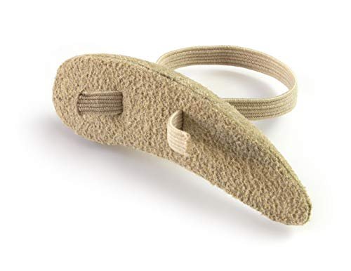 Steins Hammer Toe Crest Cushion und Buttress Pad – Druckentlastung bei Hühneraugen und Hammerzehen, Mittel Links, Beige, 3er-Pack