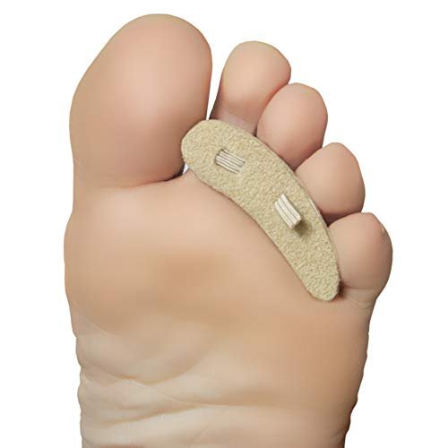 Steins Hammer Toe Crest Cushion und Buttress Pad – Druckentlastung bei Hühneraugen und Hammerzehen, Mittel Links, Beige, 3er-Pack