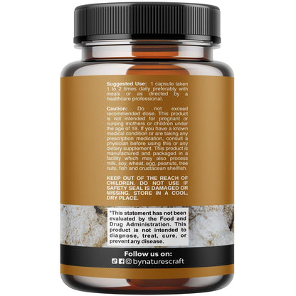 Advanced Lions Mähnenpilz Komplex – Kapseln mit Reishi, Chaga, Maitake & Shiitake für Gehirngesundheit, Gedächtnis & Fokus – Nootropikum für geistige Klarheit – 60 Kapseln