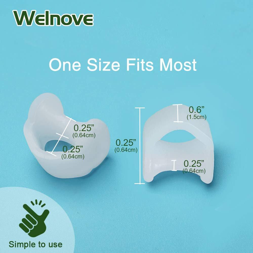 Welnove Gel Zehenspreizer, kleiner Zeh Spacer, kleine Zeh Polster zur Verhinderung von Reibung & Druckentlastung (12er Pack)