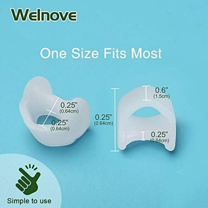Welnove Gel Zehenspreizer, kleiner Zeh Spacer, kleine Zeh Polster zur Verhinderung von Reibung & Druckentlastung (12er Pack)