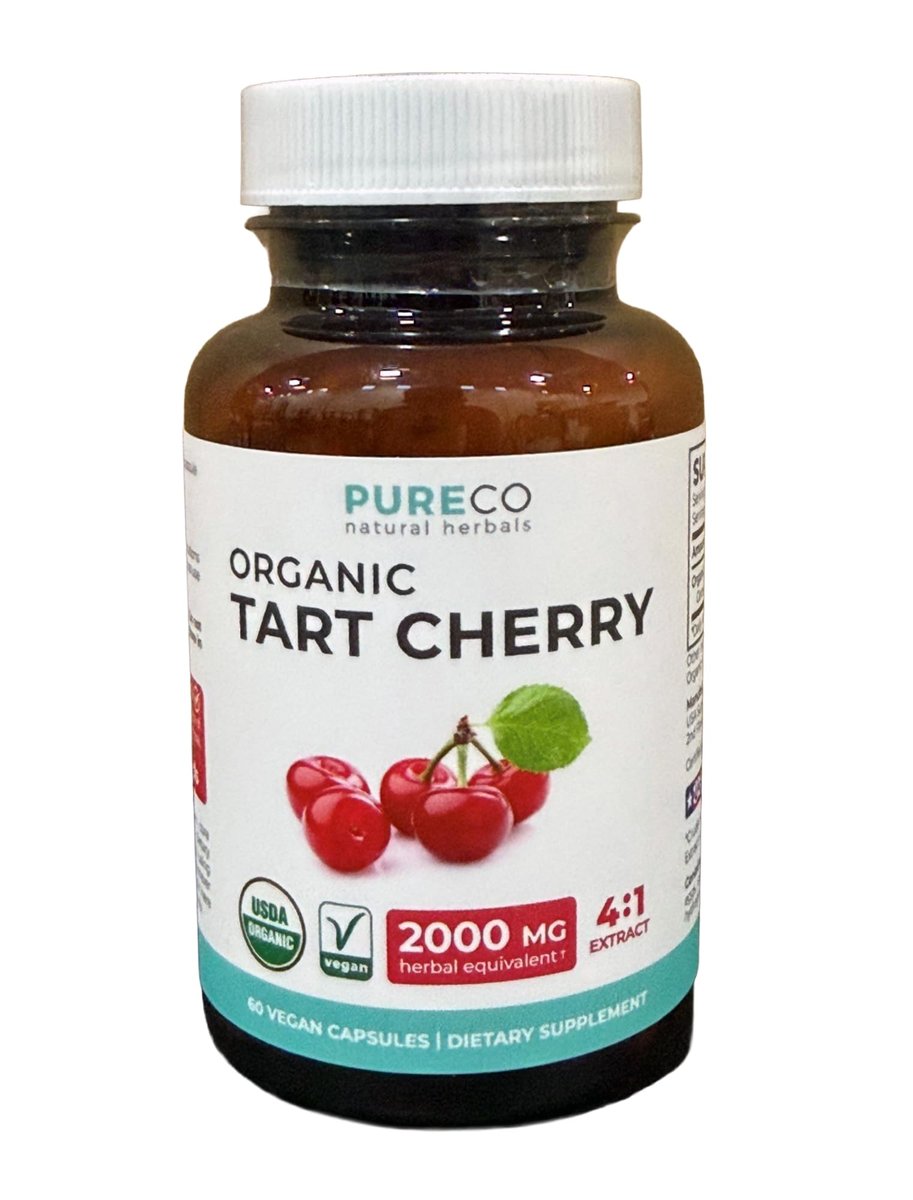 Bio Sauerkirschkapseln mit hoher Konzentration - 500 mg 4:1 Extrakt - 1 Kapsel pro Portion für Harnsäureunterstützung - Vegan, Nicht-GVO & Hergestellt in den USA (2 Monate Vorrat)