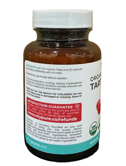 Bio Sauerkirschkapseln mit hoher Konzentration - 500 mg 4:1 Extrakt - 1 Kapsel pro Portion für Harnsäureunterstützung - Vegan, Nicht-GVO & Hergestellt in den USA (2 Monate Vorrat)