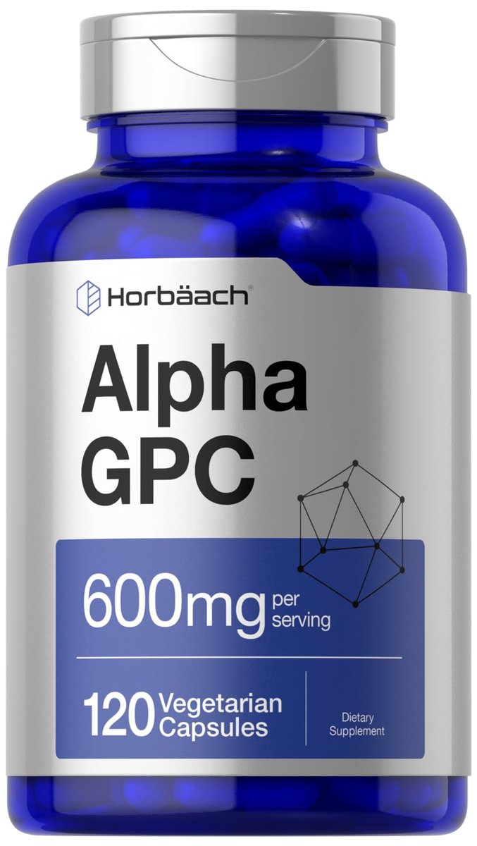 Horbäach Alpha GPC 600mg – 120 Kapseln | Vegetarisch, Nicht-GVO & Glutenfrei Cholin-Präparat | Unterstützt gesundes Gedächtnis, Fokus und Klarheit