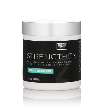 Miche Strengthen Protein Deep Conditioner – Parabenfreier Conditioner für lockiges, krauses & welliges Haar – Bruchkontrolle, Stärkung & farbsicher – Hydrolysiertes Baobab-Protein – 237 ml