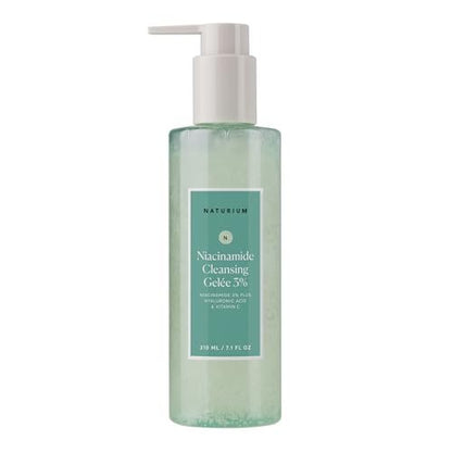 Naturium Niacinamide Reinigungsgelée 3% plus Hyaluronsäure und Vitamin C – Sanfter & glättender Gesichtsreiniger, 200 ml