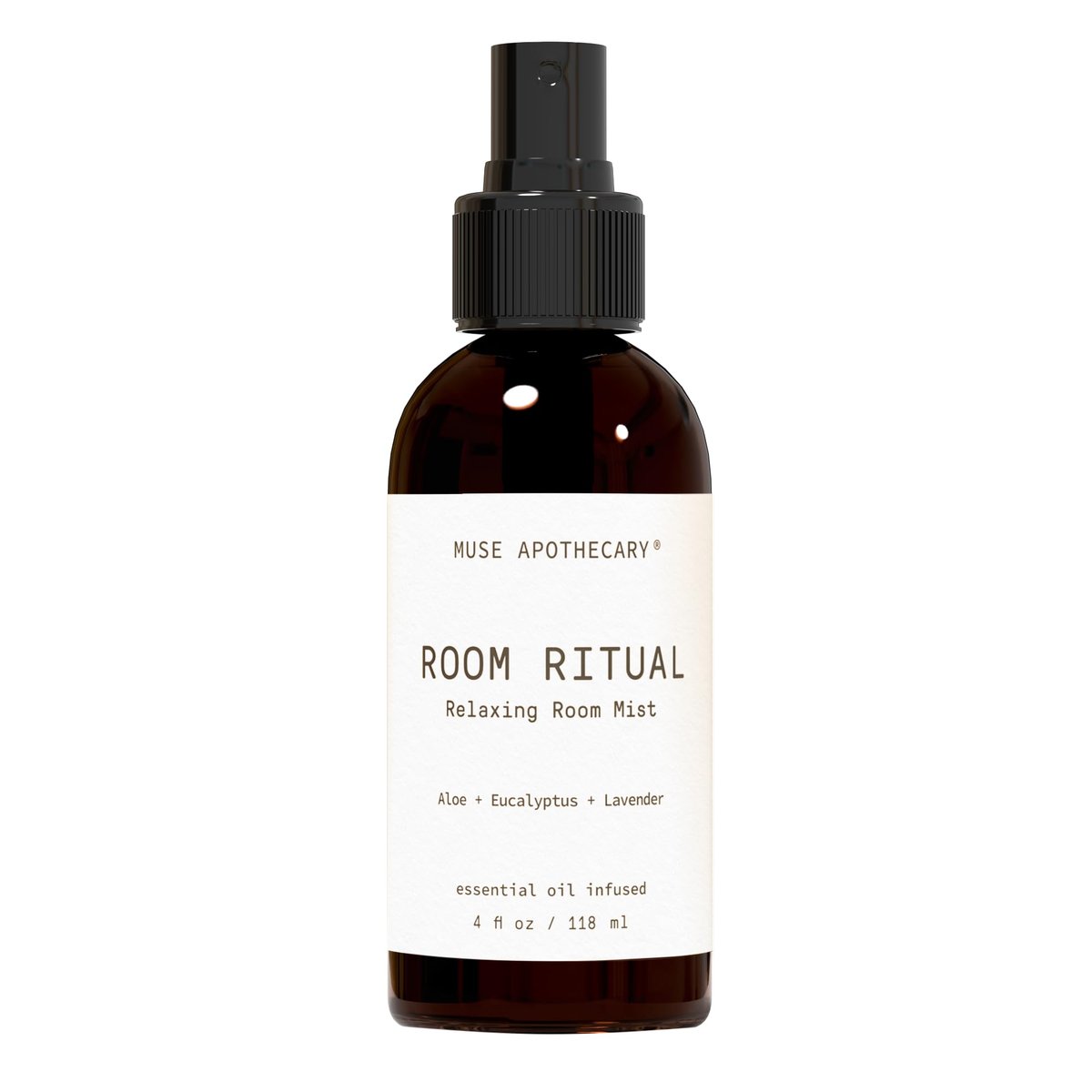 Muse Apothecary Room Ritual – Aromatischer und entspannender Raumnebel, 118 ml, mit natürlichen ätherischen Ölen – Aloe + Eukalyptus + Lavendel