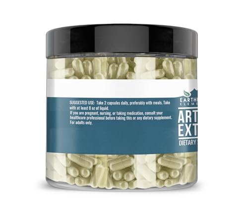 Earthborn Elements Artischockenextrakt 200 Kapseln, Rein & Unverdünnt, Ohne Zusatzstoffe