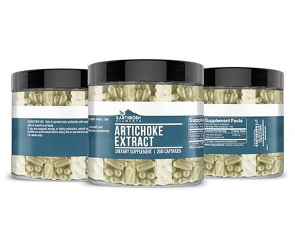 Earthborn Elements Artischockenextrakt 200 Kapseln, Rein & Unverdünnt, Ohne Zusatzstoffe