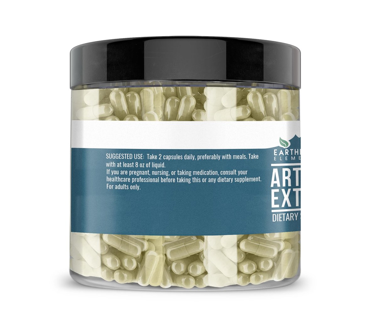Earthborn Elements Artischockenextrakt 200 Kapseln, Rein & Unverdünnt, Ohne Zusatzstoffe