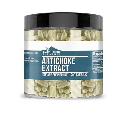 Earthborn Elements Artischockenextrakt 200 Kapseln, Rein & Unverdünnt, Ohne Zusatzstoffe