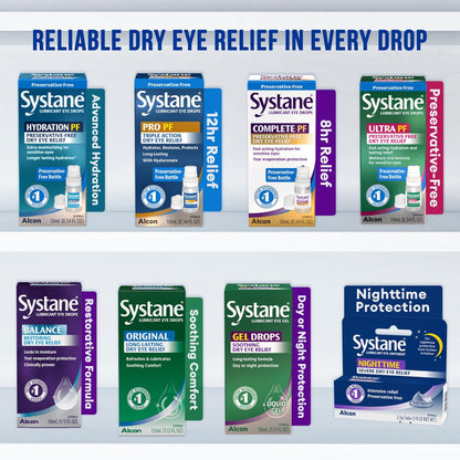 Alcon Systane Hydration Konservierungsmittelfreie Augentropfen – 30 Einzeldosen, 0,6 Fl Oz, Feuchtigkeitsspendend für Trockene Augen
