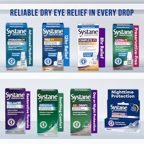 Alcon Systane Hydration Konservierungsmittelfreie Augentropfen – 30 Einzeldosen, 0,6 Fl Oz, Feuchtigkeitsspendend für Trockene Augen