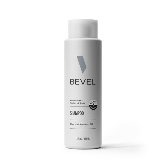 Bevel Shampoo für Männer - Sulfatfreies Shampoo für strukturiertes Haar mit Kokosöl und Sheabutter, entwirrt grobes, lockiges Haar, 12 oz