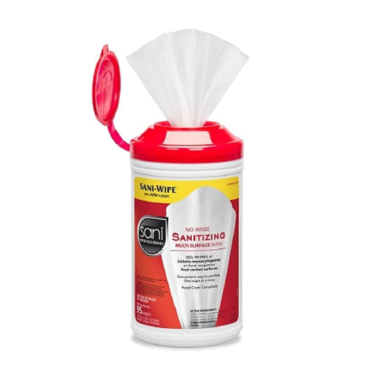 PDI Sani-Wipe™ Non-Rinse Food Contact Hard-Surface Sanitizing Wipe – 7,75" x 9", 95 Tücher pro Dose