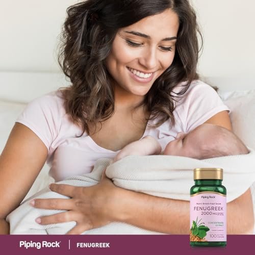Piping Rock Bockshornklee Kapseln | 100 Kapseln | Konzentrierter Samenextrakt | Pflanzliches Nahrungsergänzungsmittel für Frauen | Non-GMO, Glutenfrei