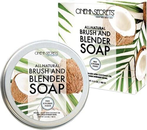 Cinema Secrets Vegan Makeup Brush Cleaner Soap – Pinselreiniger & Schwammreiniger mit Kokosöl – Tiefenreinigung & Pflege – Vegan & tierversuchsfrei (100 g)
