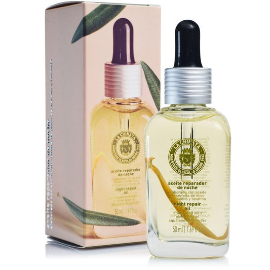 La Chinata Night Repairs Oil – Gesichtsöl mit Olivenöl für trockene Haut, Anti-Aging, biologisches Gesichtsöl für Frauen