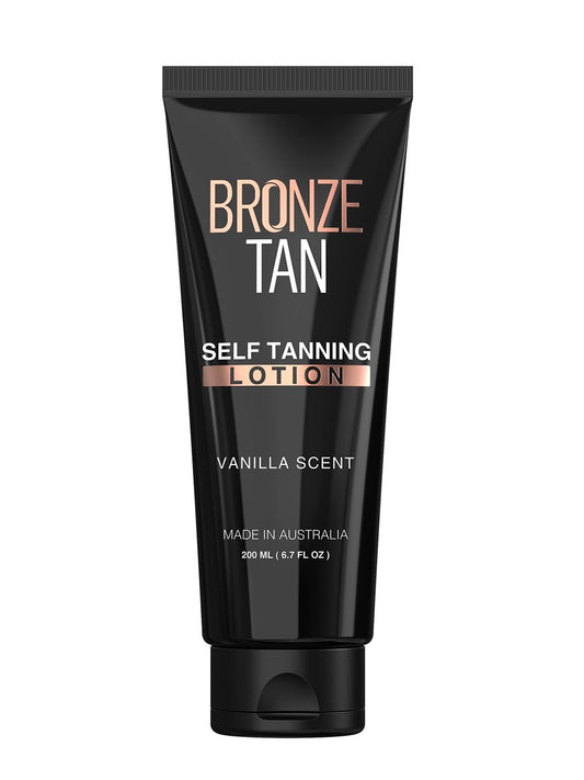 Bronze Tan Selbstbräunungslotion – Luxuriöse Vanille-Selbstbräuner für Gesicht und Körper – Ohne Farbguide, Sunless Tanner für natürlichen Glanz – Feuchtigkeitsspendende, streifenfreie Formel (200 ml / 6,76 fl oz)