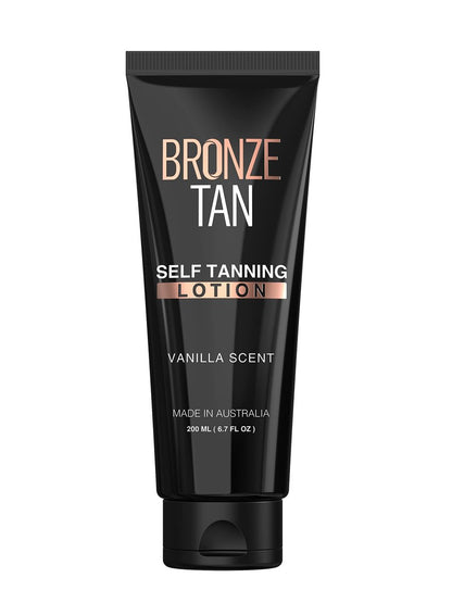 Bronze Tan Selbstbräunungslotion – Luxuriöse Vanille-Selbstbräuner für Gesicht und Körper – Ohne Farbguide, Sunless Tanner für natürlichen Glanz – Feuchtigkeitsspendende, streifenfreie Formel (200 ml / 6,76 fl oz)