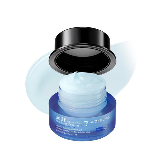 belif Vitamin E Jelly Overnight Mask – Feuchtigkeitsspendende & aufpolsternde Gesichtsmaske mit Rotalgen & Jojobaöl, Tiefenreparatur für Glas-Haut, koreanische Schlafmaske für intensive Feuchtigkeit & Ausstrahlung, 75 ml