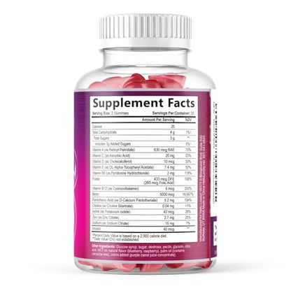 Haarvitamine Gummibärchen mit Biotin 5000 mcg pro Portion – Haarwachstum Unterstützung mit Vitamin E & C für dickeres, stärkeres & schöneres Haar – Haar, Haut und Nägel Vitamin, glutenfrei – 60 Gummibärchen