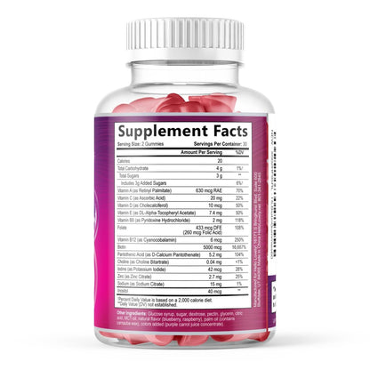 Haarvitamine Gummibärchen mit Biotin 5000 mcg pro Portion – Haarwachstum Unterstützung mit Vitamin E & C für dickeres, stärkeres & schöneres Haar – Haar, Haut und Nägel Vitamin, glutenfrei – 60 Gummibärchen