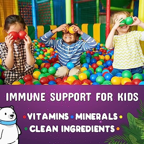 Nature's Nutrition Kinder Immunstärkung Gummibärchen - Vitamin C, Zink & Echinacea für tägliche Immununterstützung, ab 4 Jahren, glutenfrei, vegan - 120 Stück