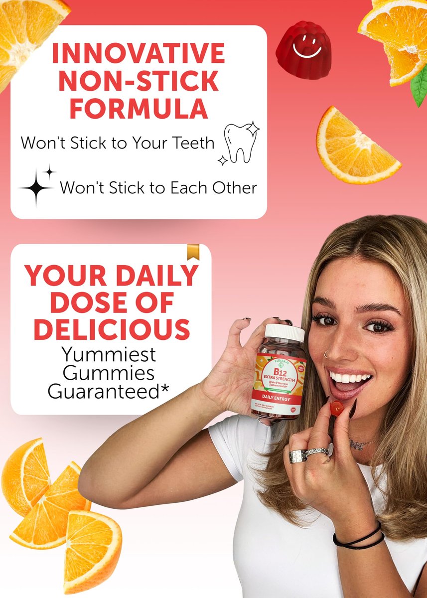 Lunakai Vitamin B12 Gummis 3000mcg – Energie, Gehirn & Stoffwechsel – Methylcobalamin für Erwachsene – Vegan & Non-GMO – 60 Gummis