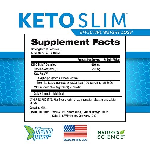 Nature's Science Keto Slim 7-Keto – 60 Kapseln zur Unterstützung des Stoffwechsels