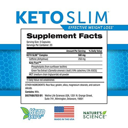 Nature's Science Keto Slim 7-Keto – 60 Kapseln zur Unterstützung des Stoffwechsels