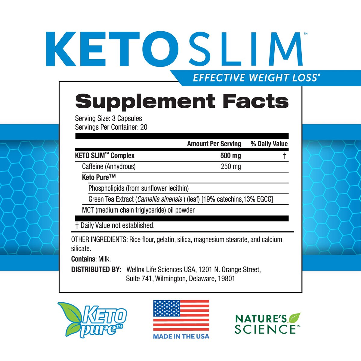 Nature's Science Keto Slim 7-Keto – 60 Kapseln zur Unterstützung des Stoffwechsels