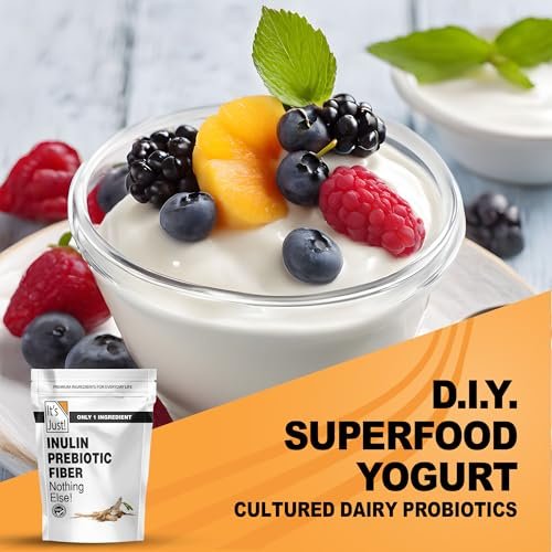 It's Just! - Inulin-Präbiotikum-Faser, wasserlöslich, Chicorée-Wurzelpulver, fördert die Darmgesundheit, hergestellt in den USA, Produkt aus Belgien, vegan/keto-freundlich - 311 g (11 Unzen)