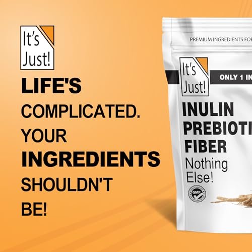It's Just! - Inulin-Präbiotikum-Faser, wasserlöslich, Chicorée-Wurzelpulver, fördert die Darmgesundheit, hergestellt in den USA, Produkt aus Belgien, vegan/keto-freundlich - 311 g (11 Unzen)