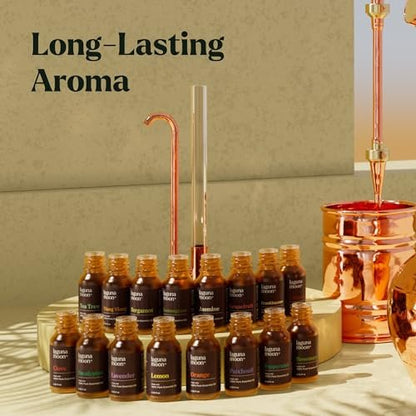 Lagunamoon Ätherische Öle Set – 16 Premium-Öle für Diffuser, Aromatherapie, Kerzenherstellung & Raumsprays – 0,33 Fl Oz pro Flasche