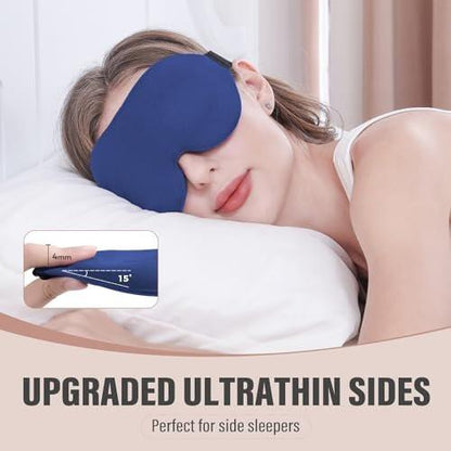 YIVIEW Schlafmaske für Seitenschläfer, Komplette Lichtblockierung 3D Rosa Schlafaugenmaske, Weiche Atmungsaktive Augenabdeckung für Frauen Männer, Entspannende Null-Druck Nachtblindfolie