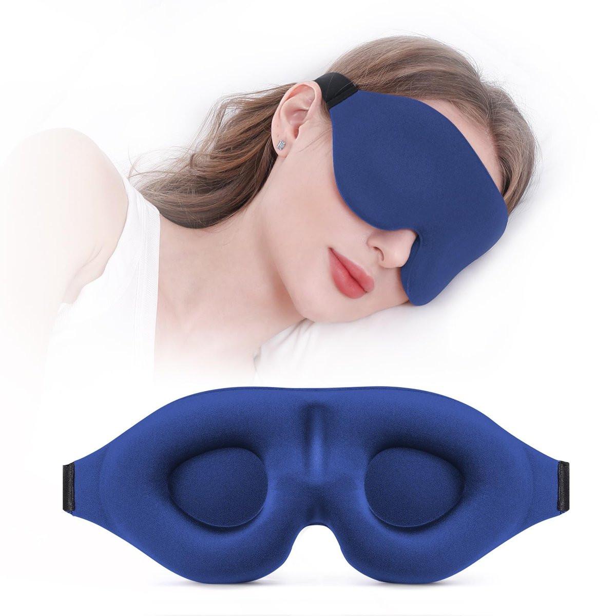 YIVIEW Schlafmaske für Seitenschläfer, Komplette Lichtblockierung 3D Rosa Schlafaugenmaske, Weiche Atmungsaktive Augenabdeckung für Frauen Männer, Entspannende Null-Druck Nachtblindfolie