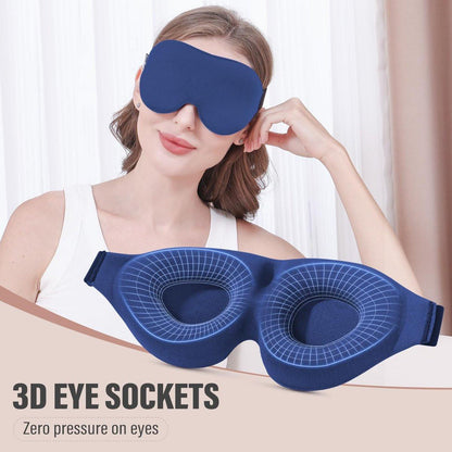 YIVIEW Schlafmaske für Seitenschläfer, Komplette Lichtblockierung 3D Rosa Schlafaugenmaske, Weiche Atmungsaktive Augenabdeckung für Frauen Männer, Entspannende Null-Druck Nachtblindfolie