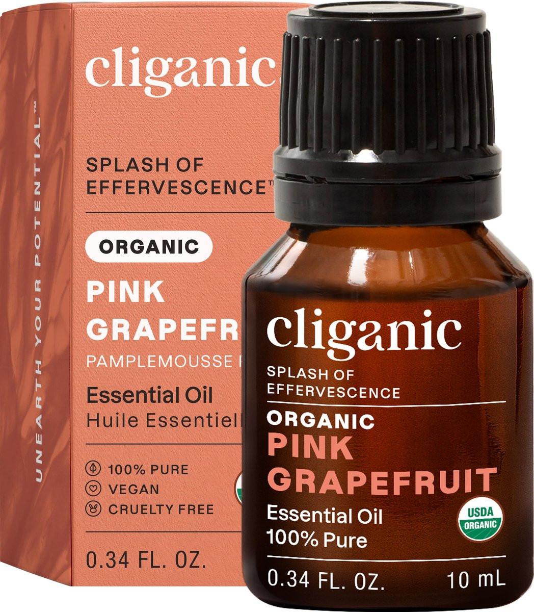 Cliganic Bio Grapefruit ätherisches Öl Rosa, 100% rein natürlich, für Aromatherapie, Non-GMO verifiziert