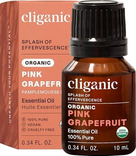 Cliganic Bio Grapefruit ätherisches Öl Rosa, 100% rein natürlich, für Aromatherapie, Non-GMO verifiziert