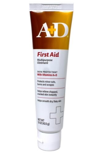 A+D Erste-Hilfe-Salbe, Mehrzweck-Feuchtigkeitscreme für trockene Haut und Hautschutz, 1,5 Unzen (3er-Pack)
