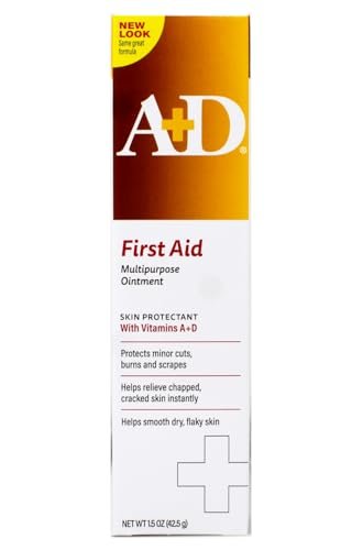 A+D Erste-Hilfe-Salbe, Mehrzweck-Feuchtigkeitscreme für trockene Haut und Hautschutz, 1,5 Unzen (3er-Pack)