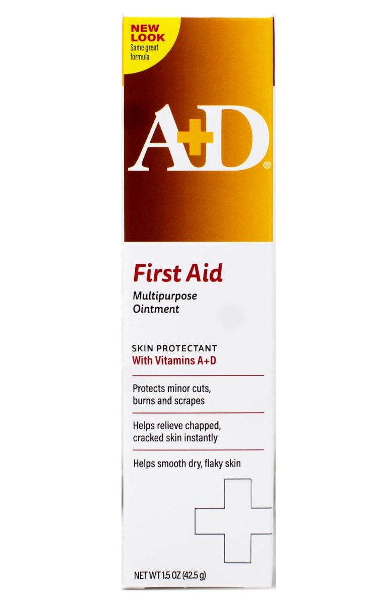 A+D Erste-Hilfe-Salbe, Mehrzweck-Feuchtigkeitscreme für trockene Haut und Hautschutz, 1,5 Unzen (3er-Pack)