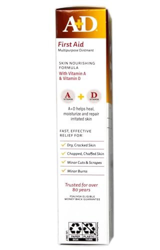 A+D Erste-Hilfe-Salbe, Mehrzweck-Feuchtigkeitscreme für trockene Haut und Hautschutz, 1,5 Unzen (3er-Pack)