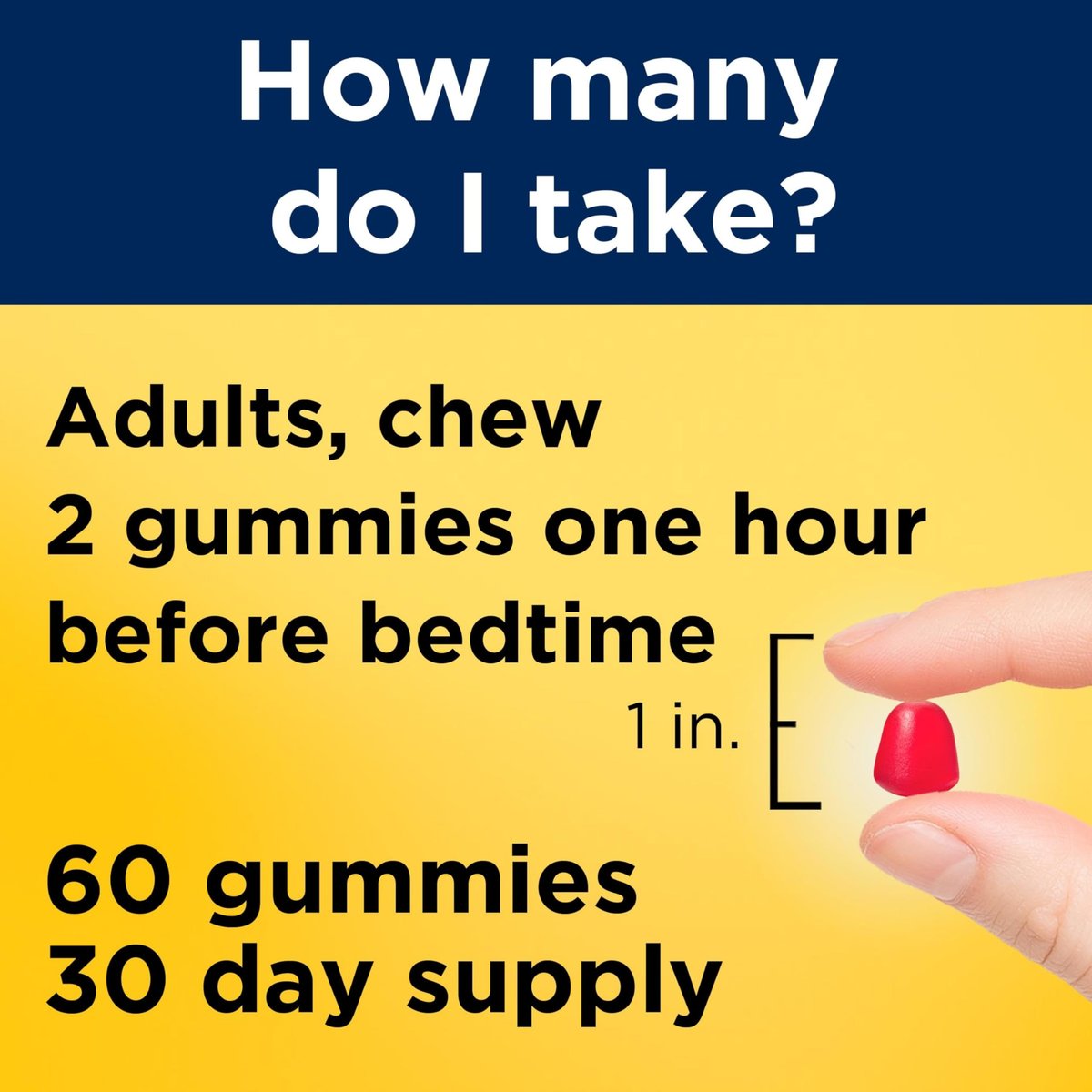 Nature Made Melatonin 10mg Gummis – Höchstdosis, 60 Stück, 30-Tage-Vorrat, Schlafhilfe für Erwachsene