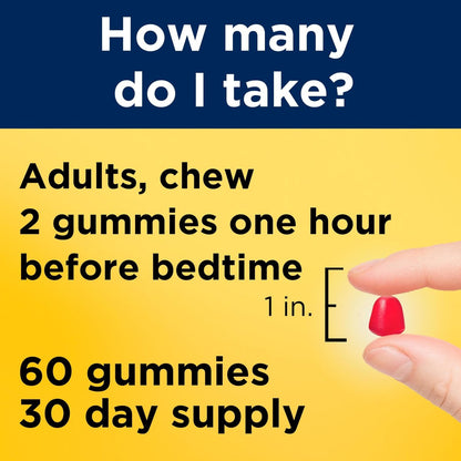 Nature Made Melatonin 10mg Gummis – Höchstdosis, 60 Stück, 30-Tage-Vorrat, Schlafhilfe für Erwachsene