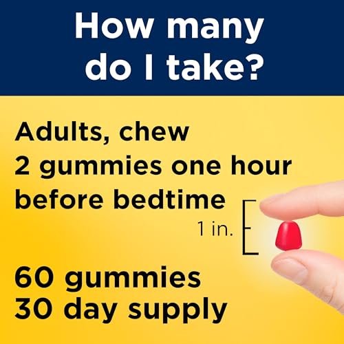 Nature Made Melatonin 10mg Gummis – Höchstdosis, 60 Stück, 30-Tage-Vorrat, Schlafhilfe für Erwachsene