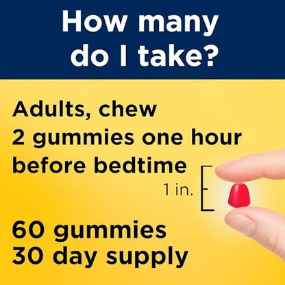 Nature Made Melatonin 10mg Gummis – Höchstdosis, 60 Stück, 30-Tage-Vorrat, Schlafhilfe für Erwachsene